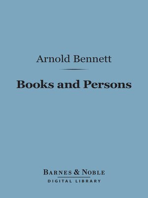 cover image of Books and Persons (Barnes & Noble Digital Library)